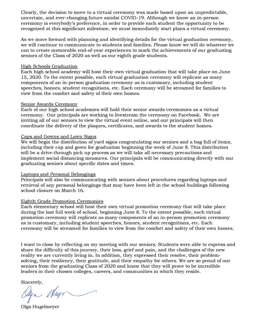 Letter to Parents-Guardians About Plans for 19-20 End-Of-Year Events- 5-18-20 2 